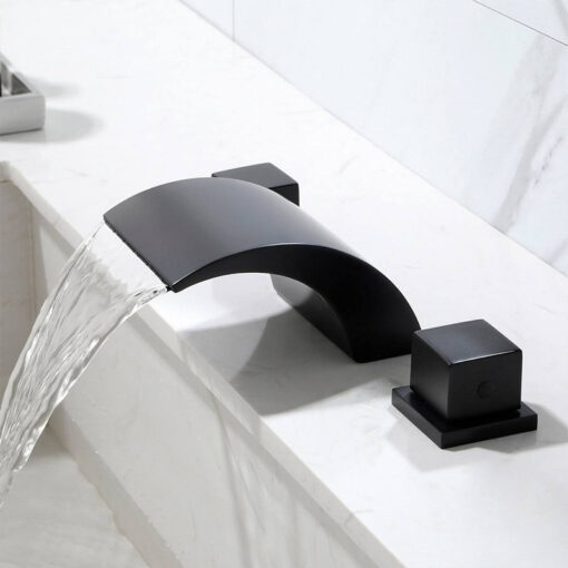 Square Three-hole Split Basin Faucet